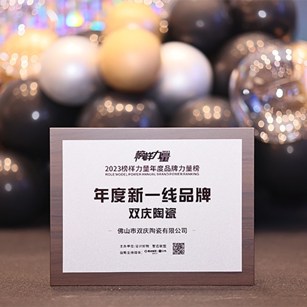 榮耀時(shí)刻丨雙慶瓷磚喜獲“年度新一線(xiàn)品牌”殊榮